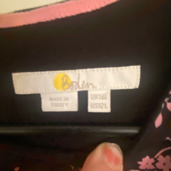 Boden Lyla Tiered Floral midi dress long sleeve pockets 12 - Picture 3 of 5